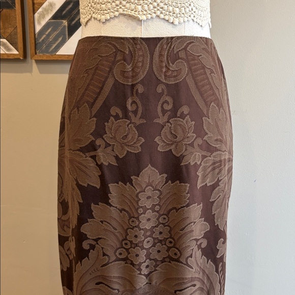 Ralph Lauren Black Label Baroque Jacquard Long Mermaid Flared Skirt size 2 - Picture 2 of 10